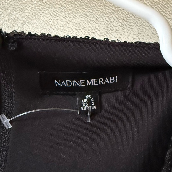 NADINE MERABI Courtney Sequin Midi Dress Black Sz XS - Picture 8 of 9